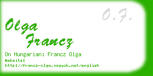 olga francz business card